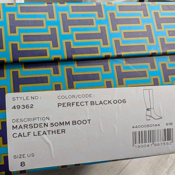 Tory Burch Black Leather Knee-High Boots - Picture 14 of 14